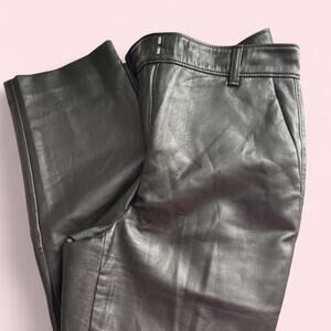 Aritzia black leather trousers size